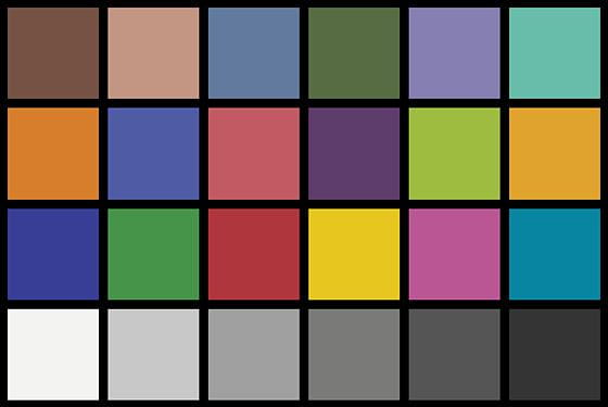 Macbeth / ColorChecker chart with grayscale