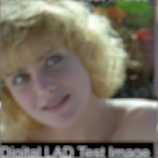 The same convolve on a clamped image: the bokeh disappears