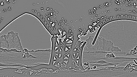 Image minus blur, around grey