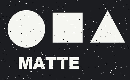 A matte with white specks and black holes