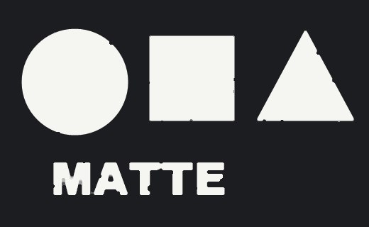 Open then close: a clean matte