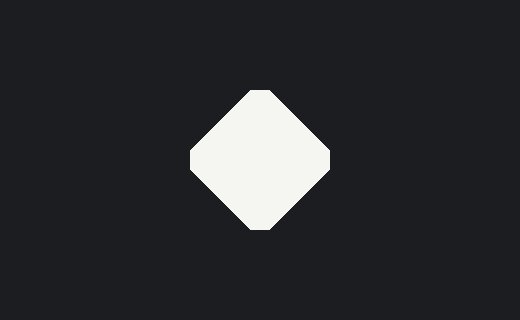 Dilate with a diamond kernel cuts the corners at 45 degrees