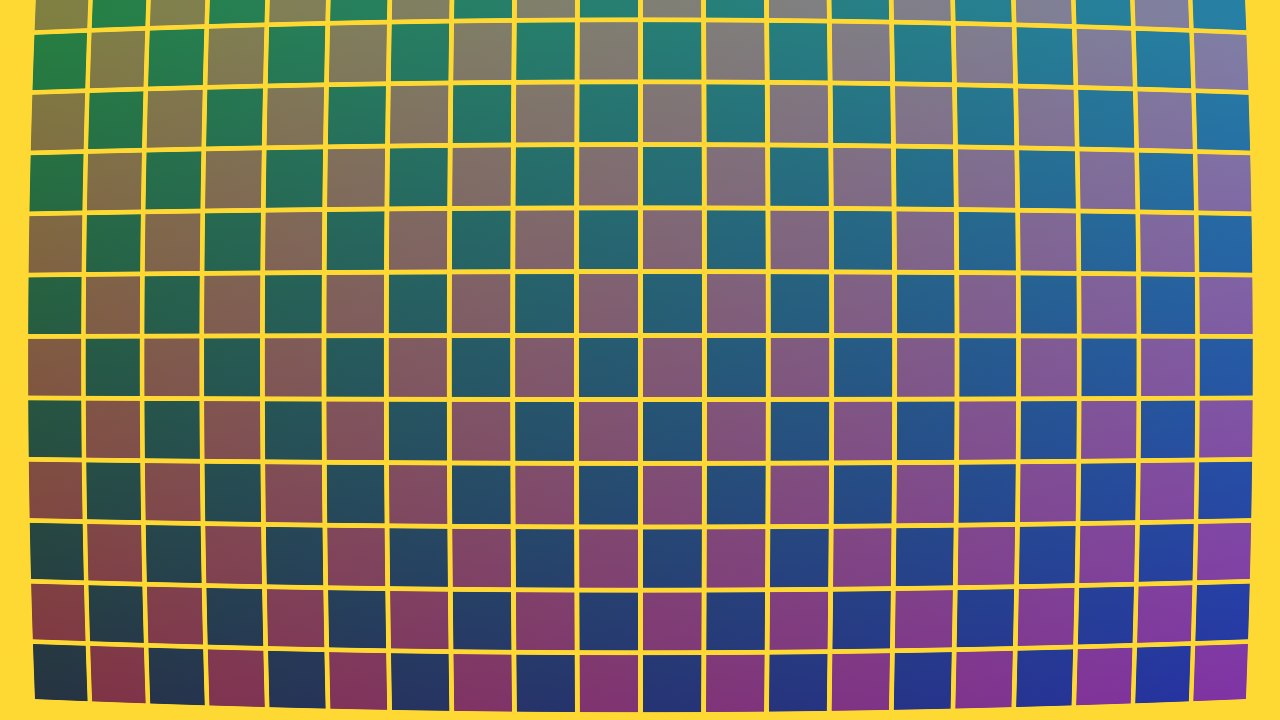 The grid through the lens distortion STMap