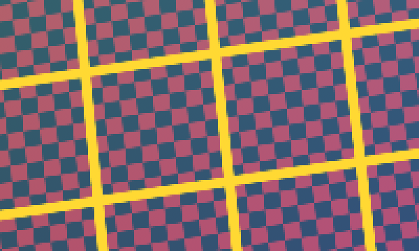 Zoom on the baked STMap: sharper checker